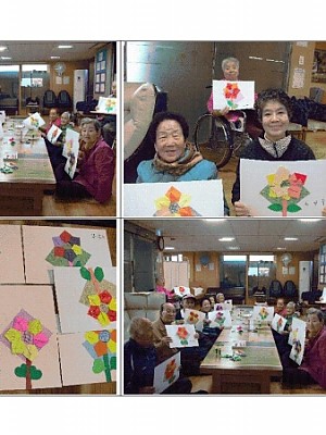 해바라기 꽃 밭에서