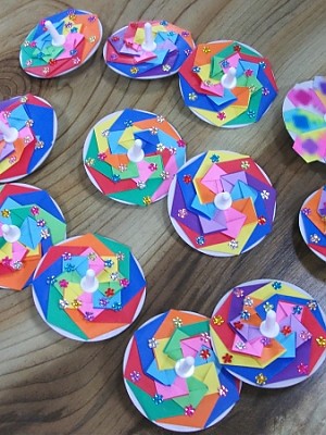 무지개팽이만들기